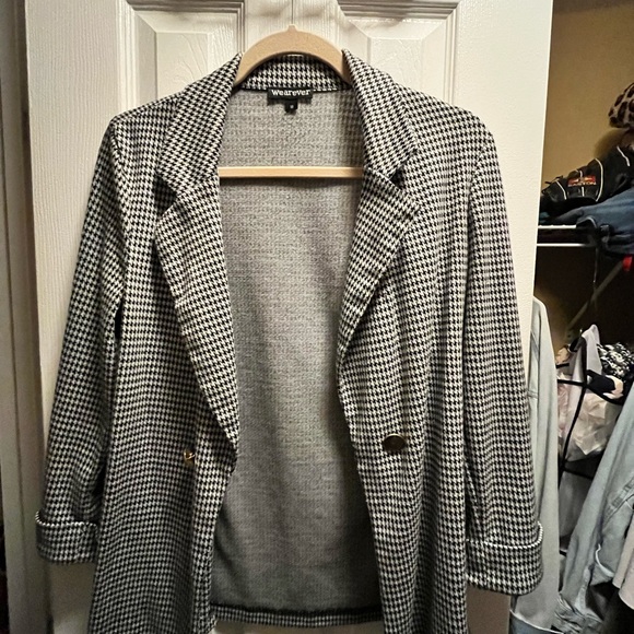 Weavers Monochrome Houndstooth Blazer - Picture 1 of 5